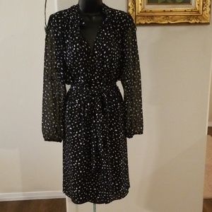 LOFT Black and White Dress